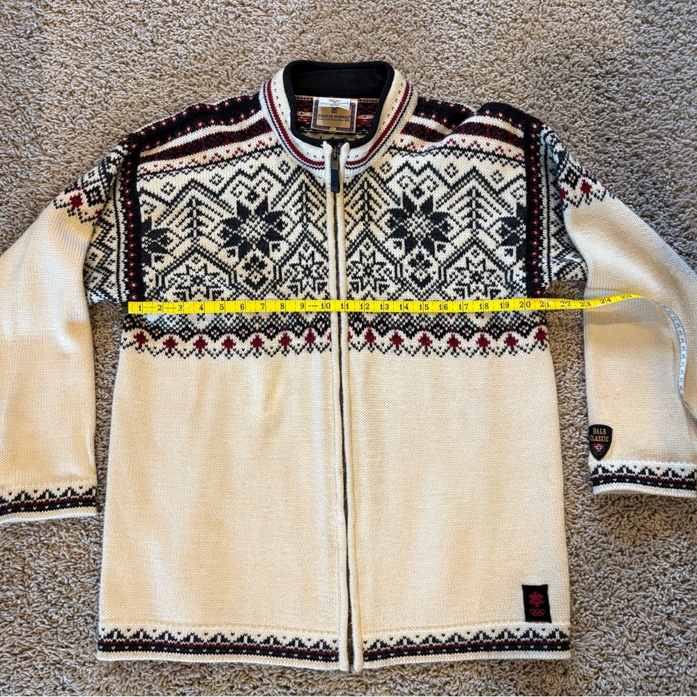 Dale of Norway 2002 SLC Olympic Sweater Full Zip Norwegian Wool Unisex Large - Picture 8 of 13